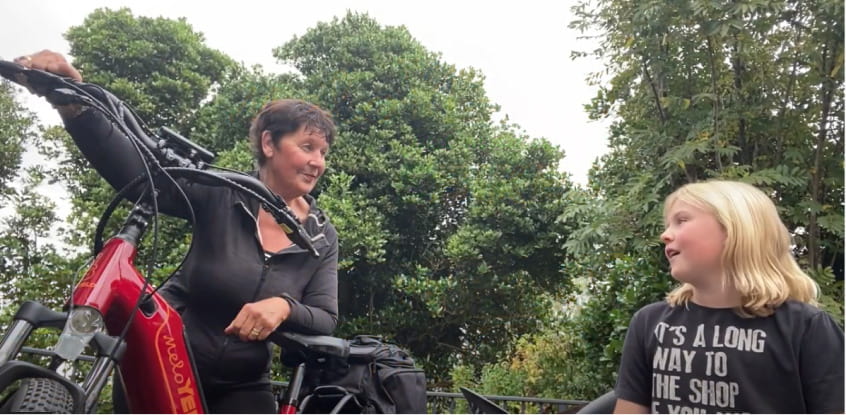 BEVERLEY AND DAISY DISCUSS THE MELOYELO TRANZIT ELECTRIC BIKE