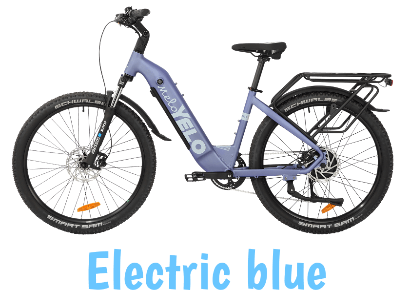 The Town'n Trail (Rear Hub Drive) Electric Bike - Electric Blue