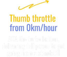 Thumb throttle from 0km/hour