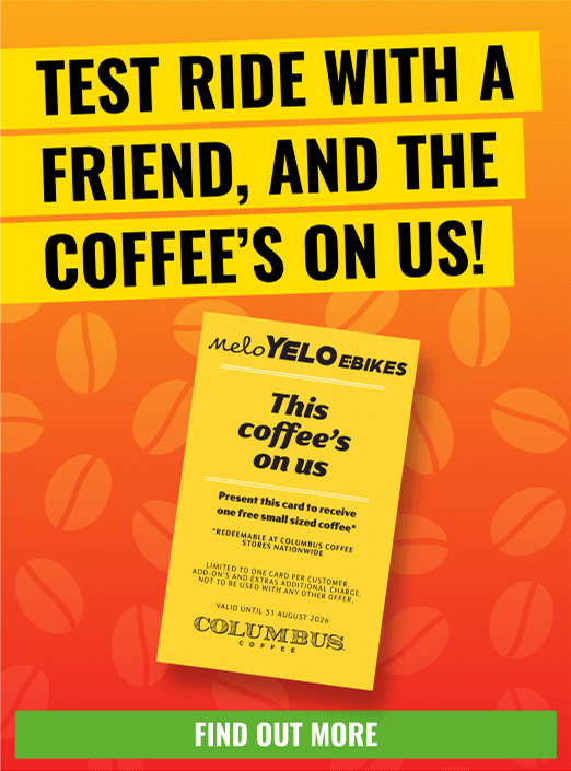 Test ride with a friend, and the coffee's on us!