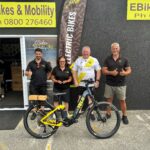 Prize winner Dave Hardy with his new MeloYelo SuperTrail electric bike